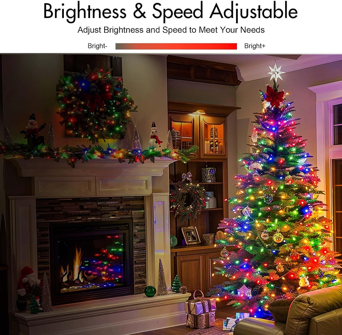 kemooie 164 FT 500 LED Halloween Lights Outdoor, RGB Color Changing Lights wi...