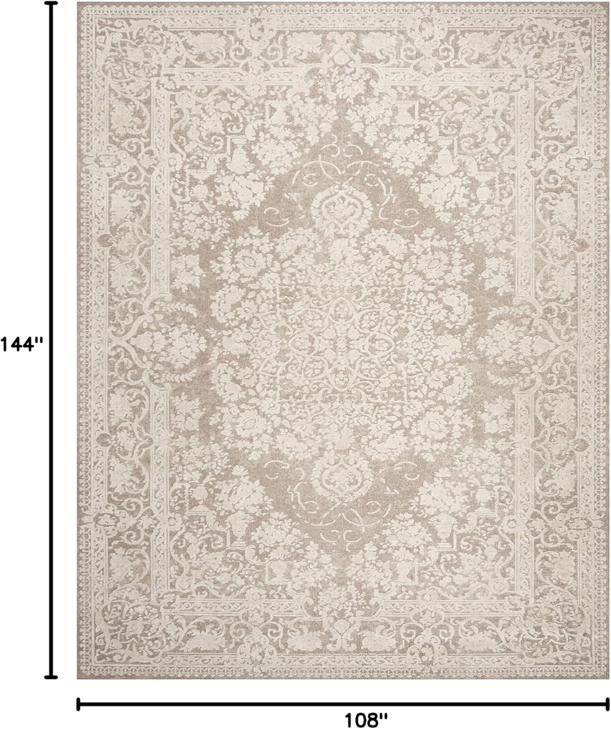 SAFAVIEH Reflection Area Rug 9'x12', Traditional Beige & Cream RF...