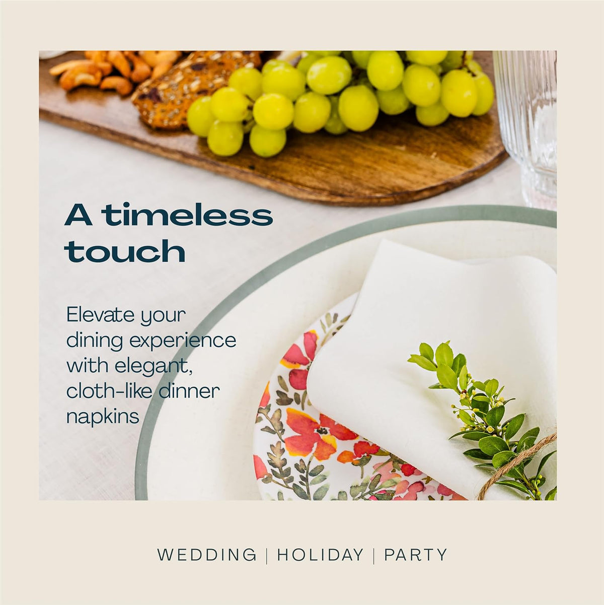Lintext Disposable Linen-Feel Guest Towels - 12" x 17" Cloth-Like H...
