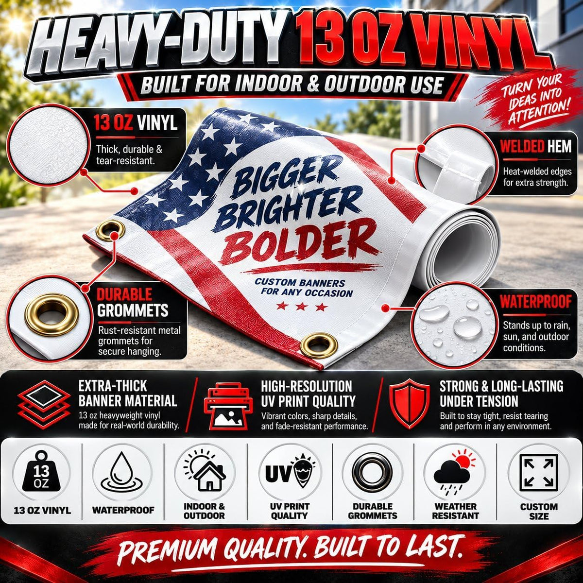 We Printing Your Banner - Personalized - Full UV Color - HD, 4ft x 6ft