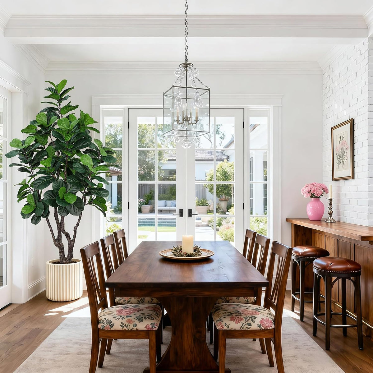 7FT Artificial Fiddle Leaf Fig Tree for Home Decor, Faux Plants Indoor