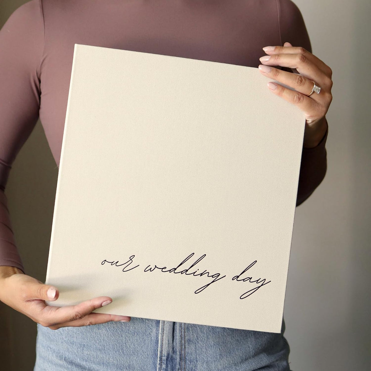 Wedding Photo Album for 400 4x6 Pictures - Large Linen Picture Scrapbook
