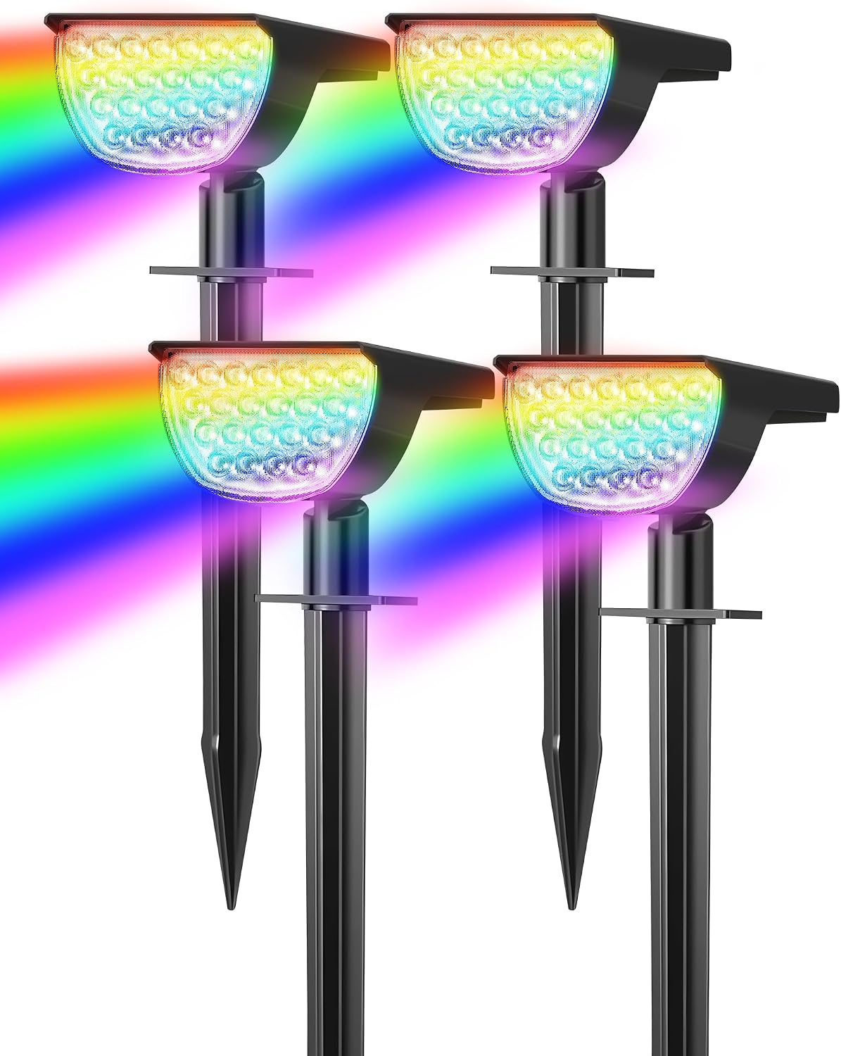 GKGG Solar Color Changing Lights Outdoor, 7 Lighting Modes IP65 Waterproof So...