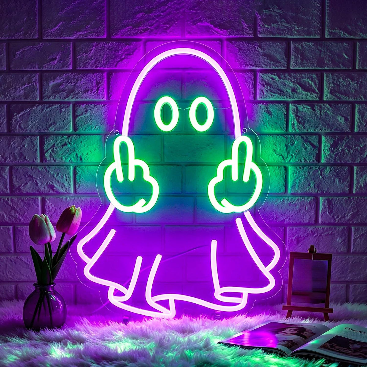 Neon Sign, Ghost Neon Signs for Wall Decor LED Signs Neon Light