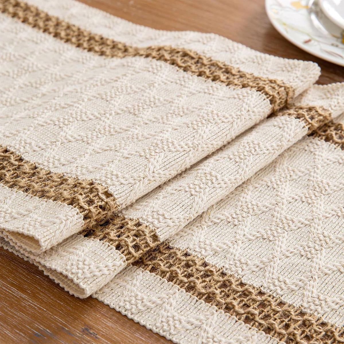 Niviy Boho Table Runner for House Decor 132 Inches Long Farmhouse Macrame Tab...