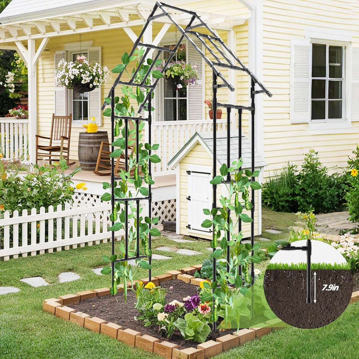 Garden Arch Trellis -48" L *98" H,Gothic Abor Trellis with Reinforc...