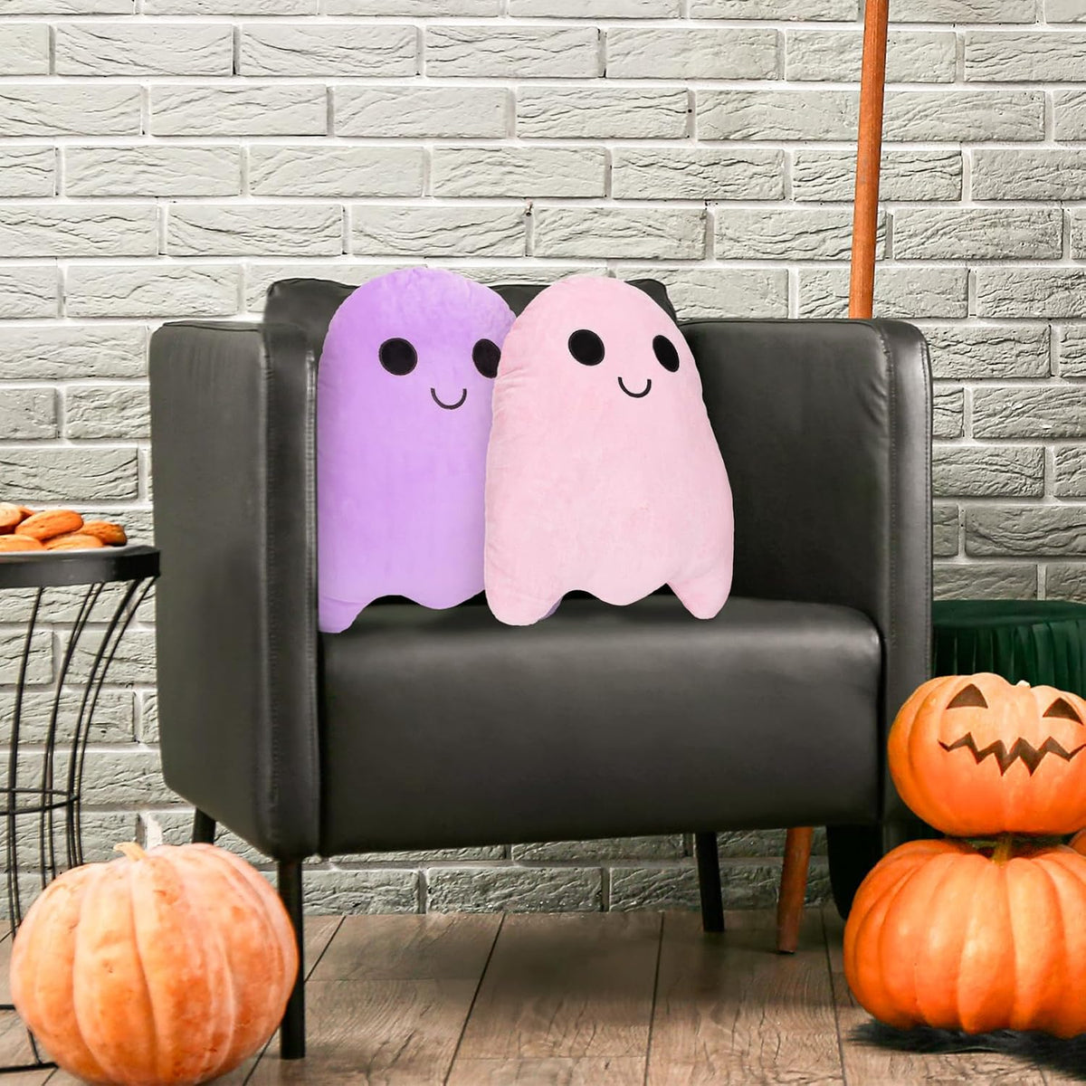 Whaline 3Pcs Halloween Pillows Cute Ghost Shaped Throw Pillow Colorful Ghost ...
