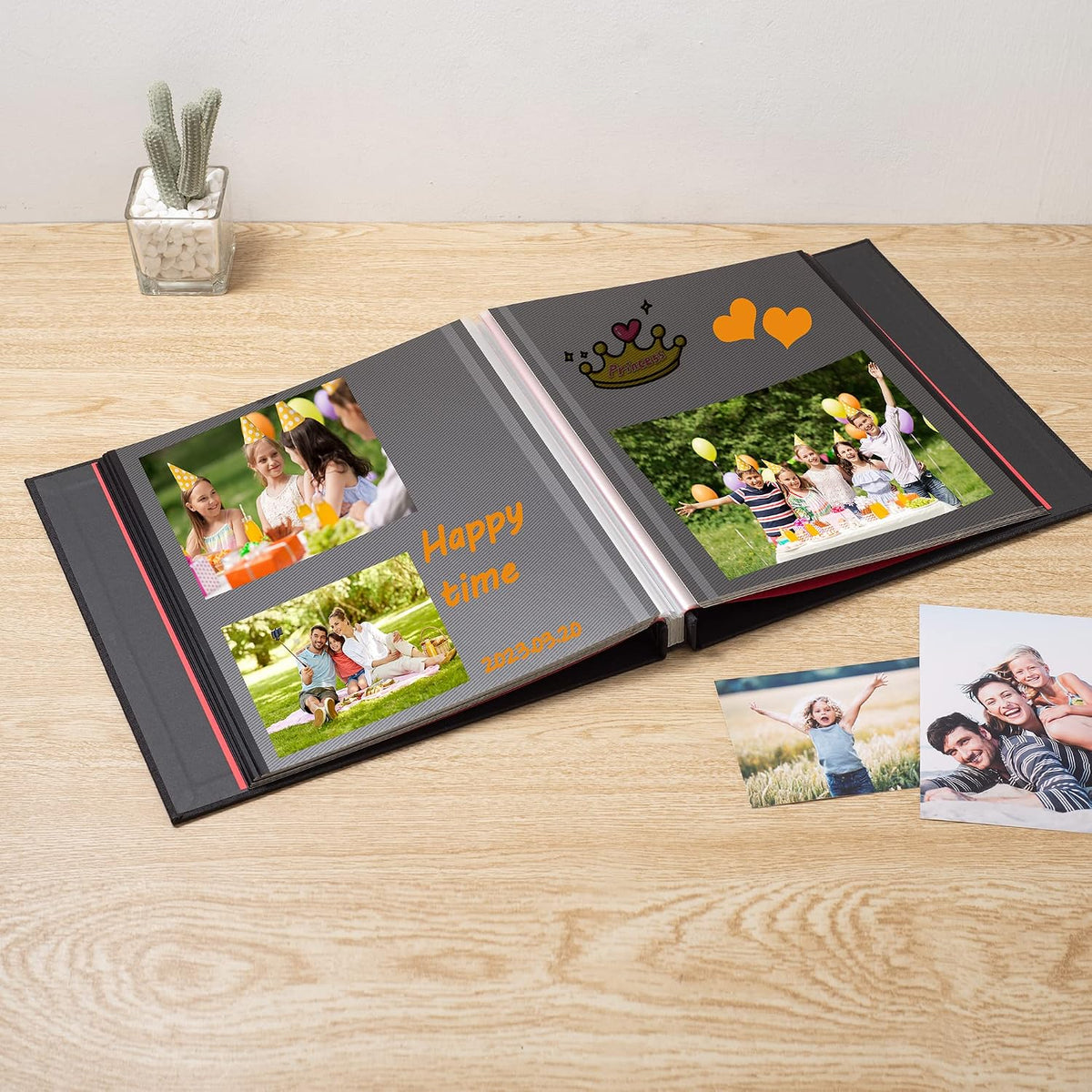 Large Photo Album Self Adhesive for 4x6 8x10 Magnetic Scrapbook Album DIY 60 ...