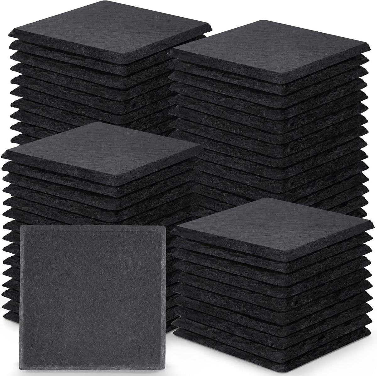 72 PCS Slate Coasters for Laser Engraving, Natural Stone Drink Coaster Bulk
