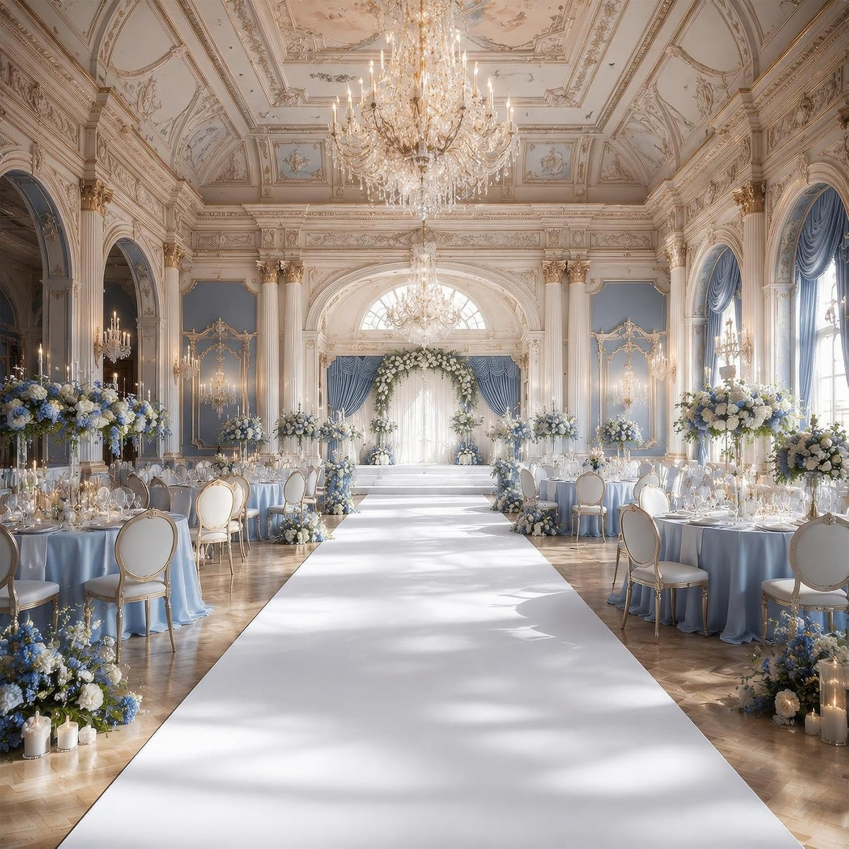 4ftx30ft White Aisle Runner for Wedding,350GSM Thickening Felt
