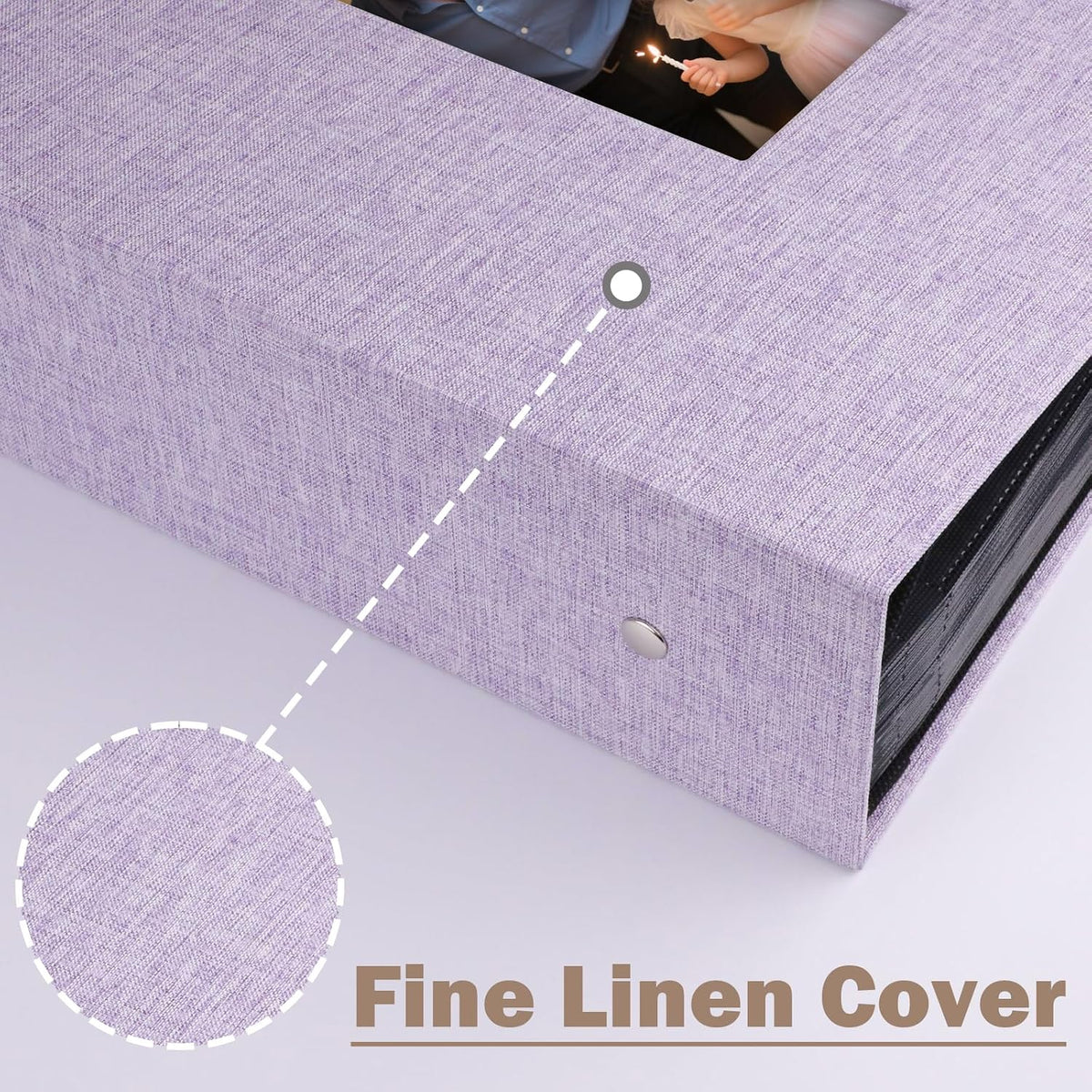 Ruibytree Extra Large Capacity Photo Album 4x6 Pictures 1000 Pockets,Purple