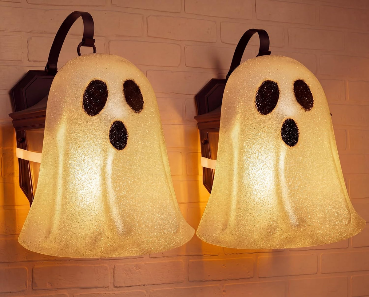 Aurelema 2 Pcs Halloween Porch Light Cover, Ghost