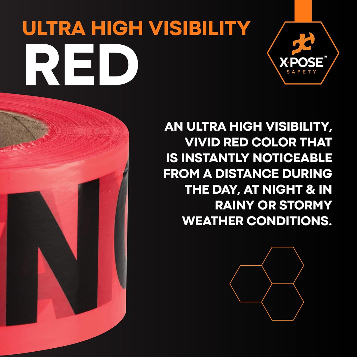 Xpose Safety Red Danger Do Not Enter Tape – Bulk (48 Rolls)