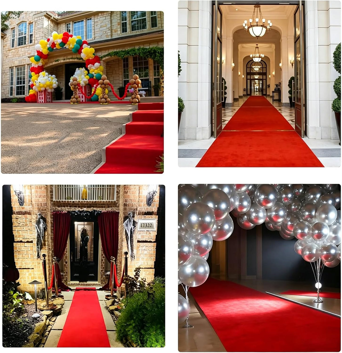 Extra Thick Red Carpet Runner for Party & Events, 3x10 ft Red Carpet Fest...