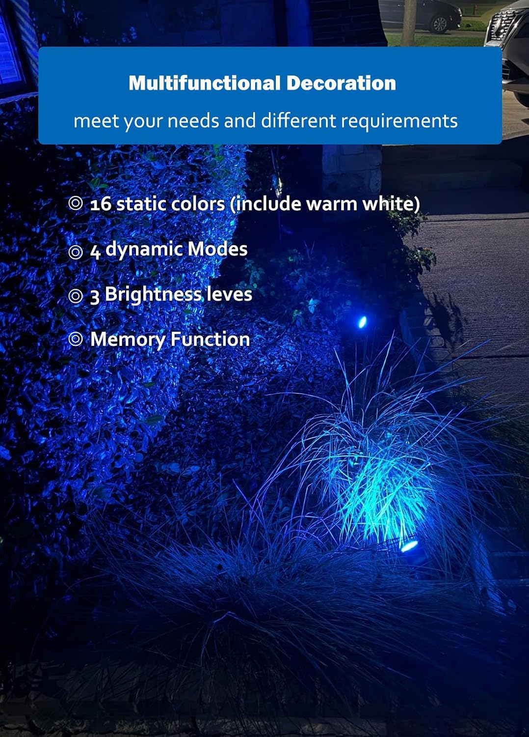 Halloween Christmas Spotlight Outdoor: 12W RGBW LED Spot Lights Outdoor with ...