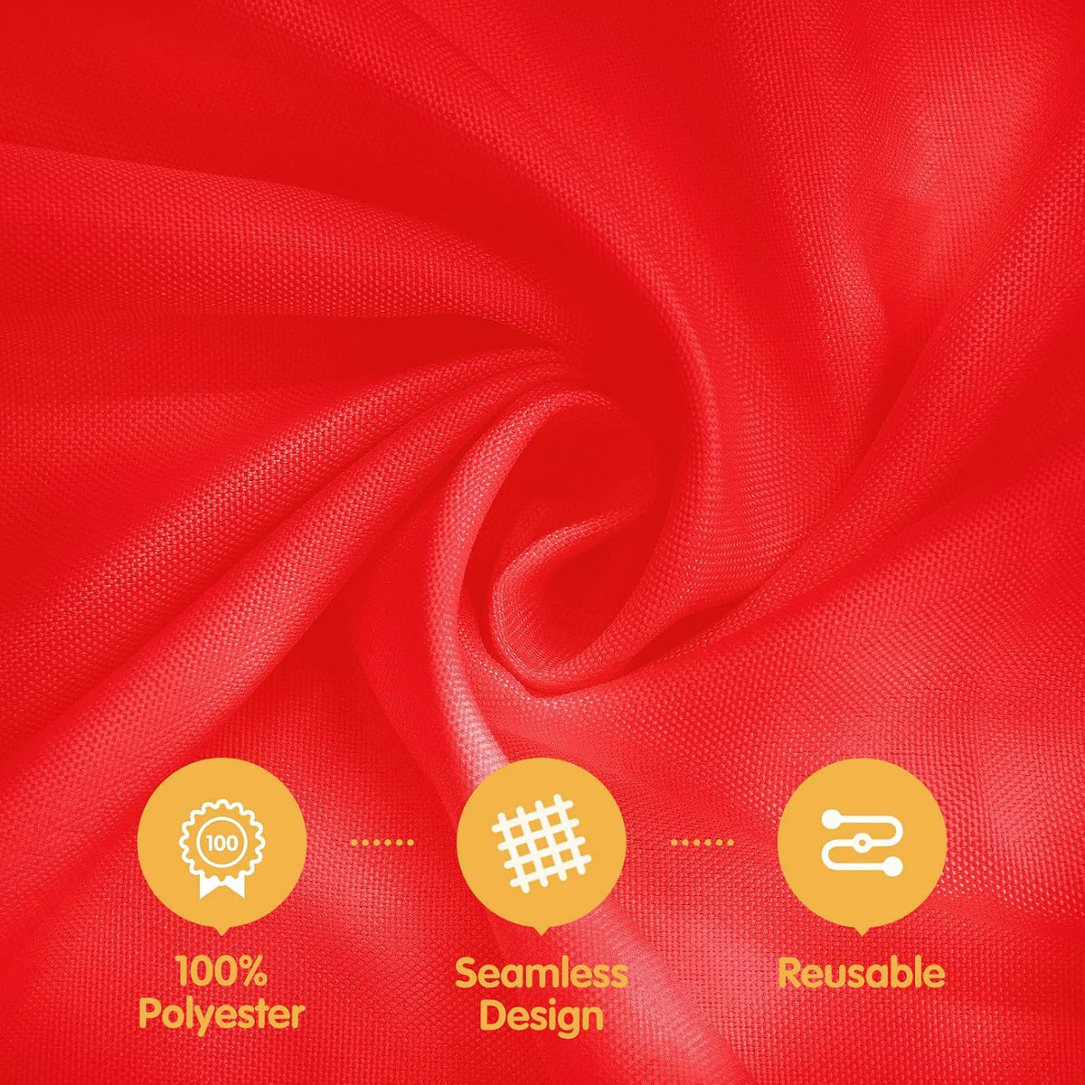 BRILLMAX 6 Pack Red Round Tablecloths 70 Inch for 30"-48" Tables
