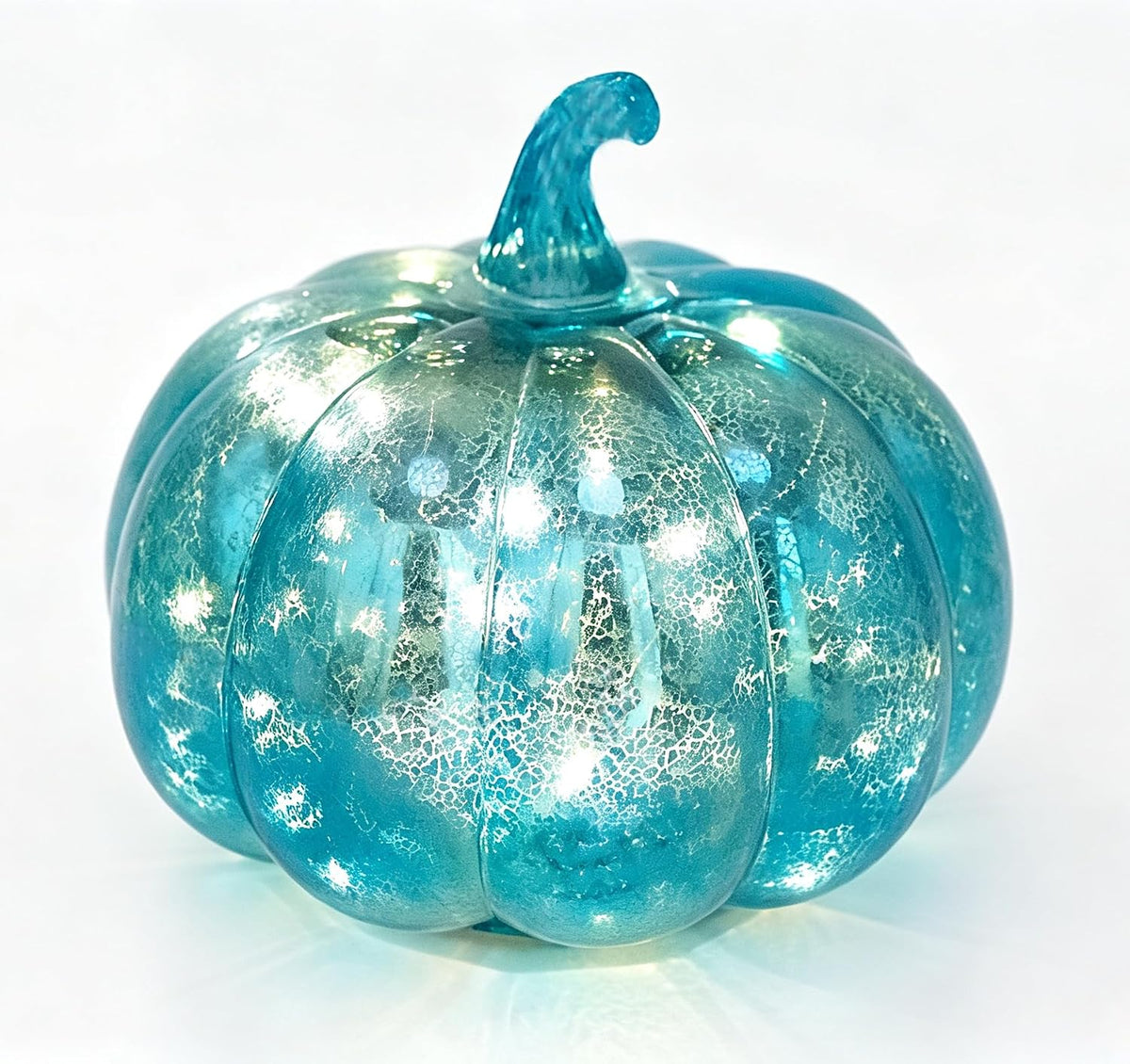 Fall Decorations for Home,Mercury Glass Pumpkin Lights with Timer(Blue)