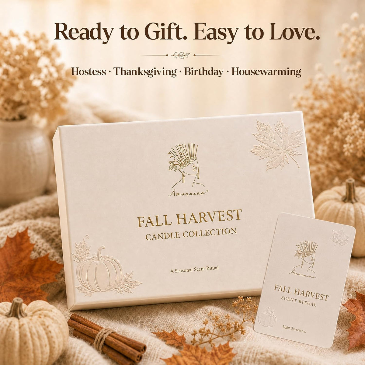 Fall Scented Candles Gift Set, 12 Pack Soy Candles for Home, 2.5 oz Each