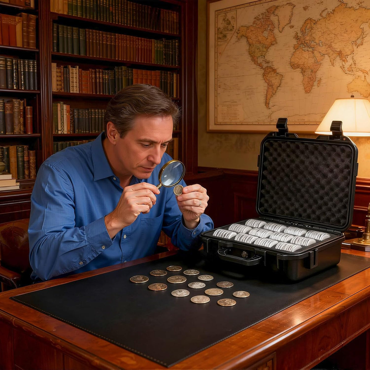 Affrolling 96 Pcs Coin Storage Box with Handle, Hard Capsule Case, 196 Pcs 10...