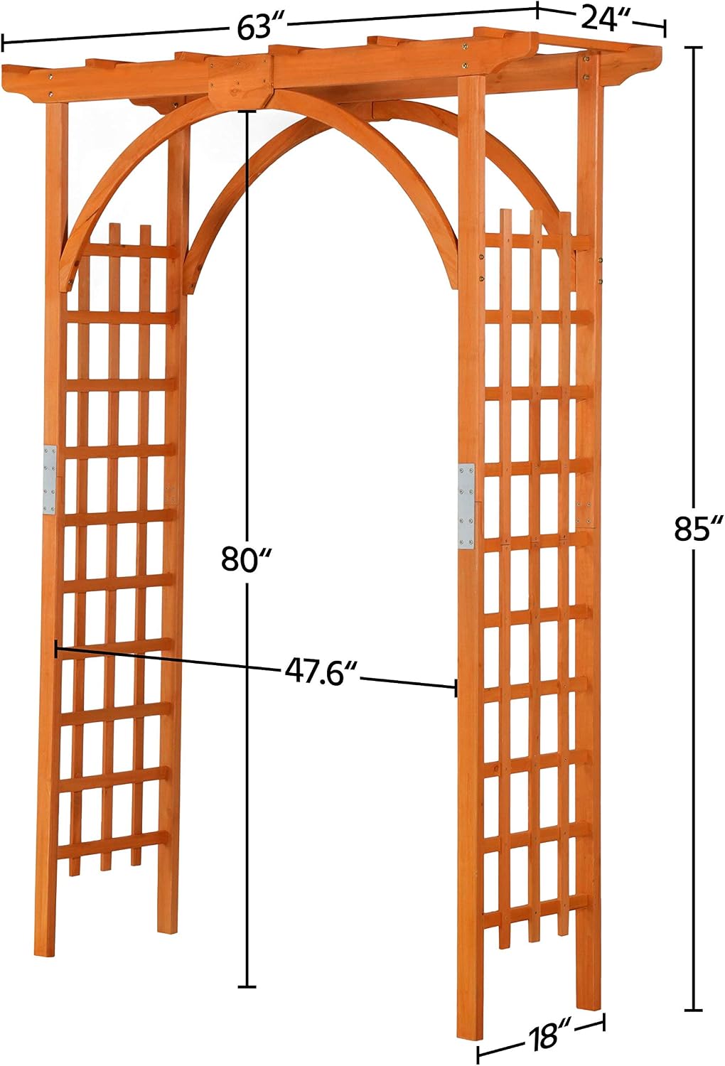 Yaheetech 7FT Wooden Arch Arbor, Wood Trellis for Climbing Plants Outdoor