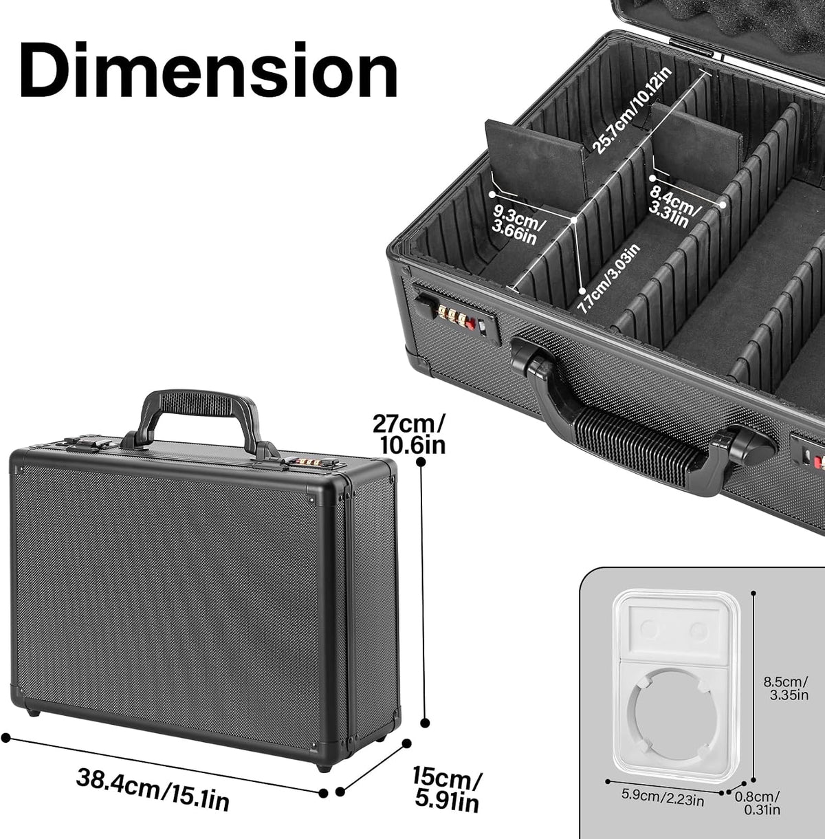 LOCKCURX Graded Coin Storage Box, Holds 120 NGC PCGS Slabs, Locking Case