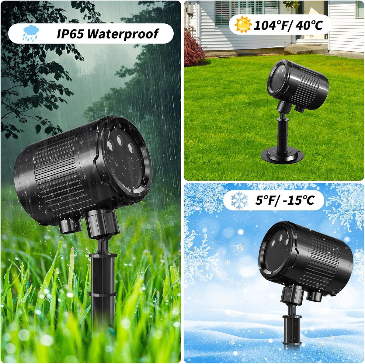 Christmas Laser Projector Light Outdoor: RGB 3 Colors Firefly Moving Laser Li...