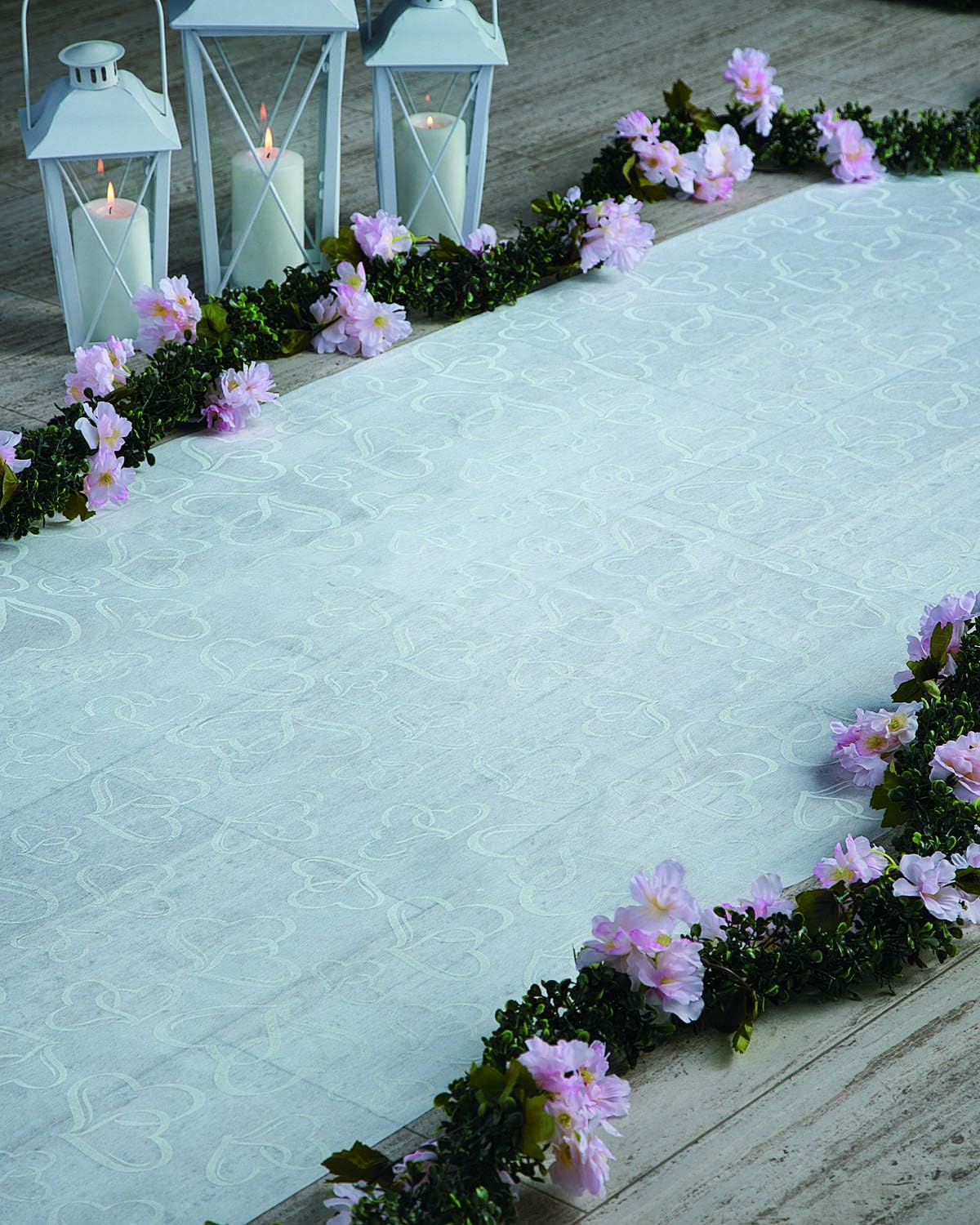 Fun Express Wedding Aisle Runner, White