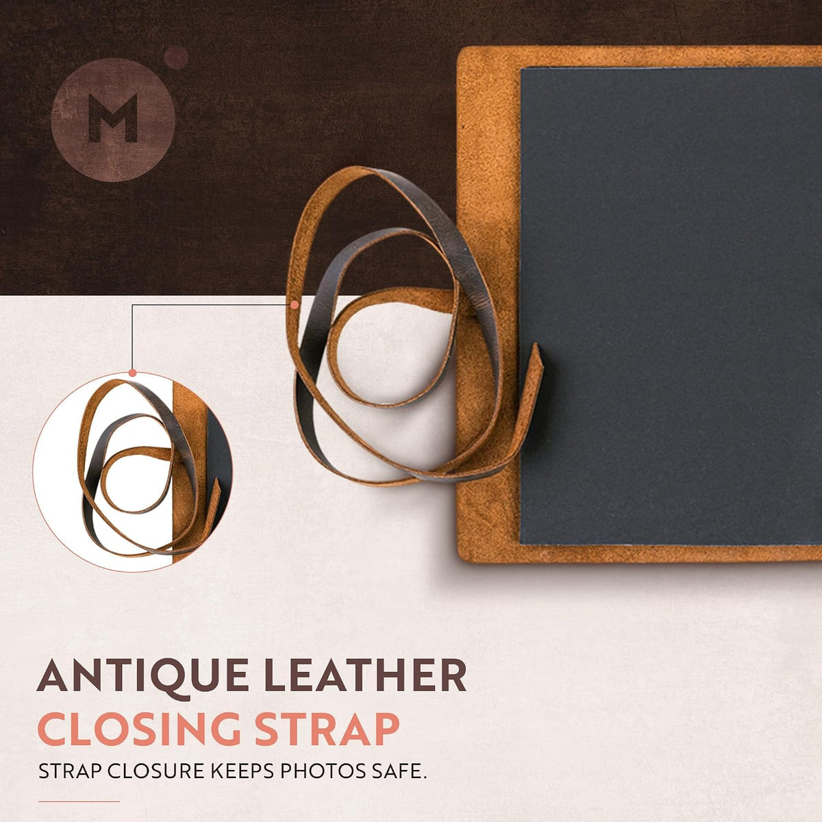 Moonster Leather Photo Album Scrapbook – Full-Grain Buffalo Leather