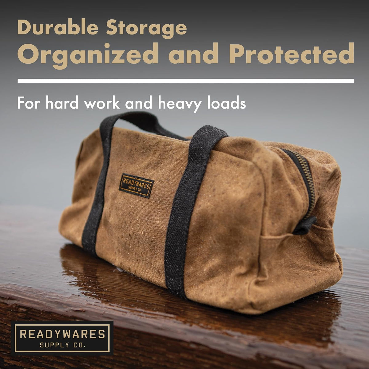 Readywares 12" Utility Bag | Waxed Canvas Small Heavy Duty Tool Bag