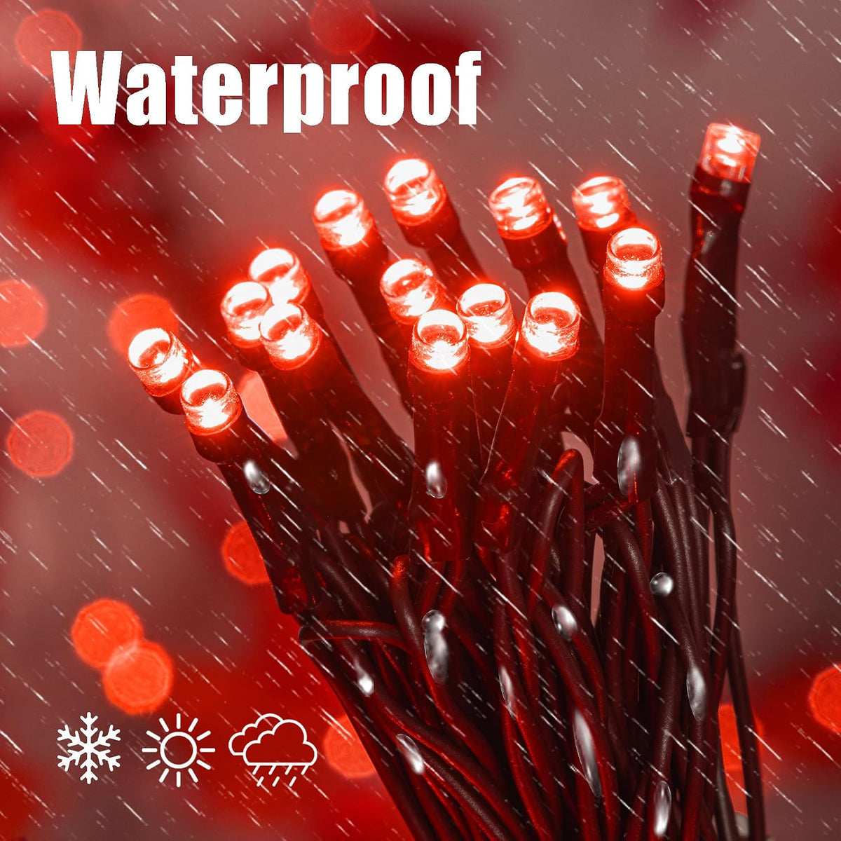 66ft Handmade 200 LED Halloween Garland,Artificial Maple Leaves String Lights...