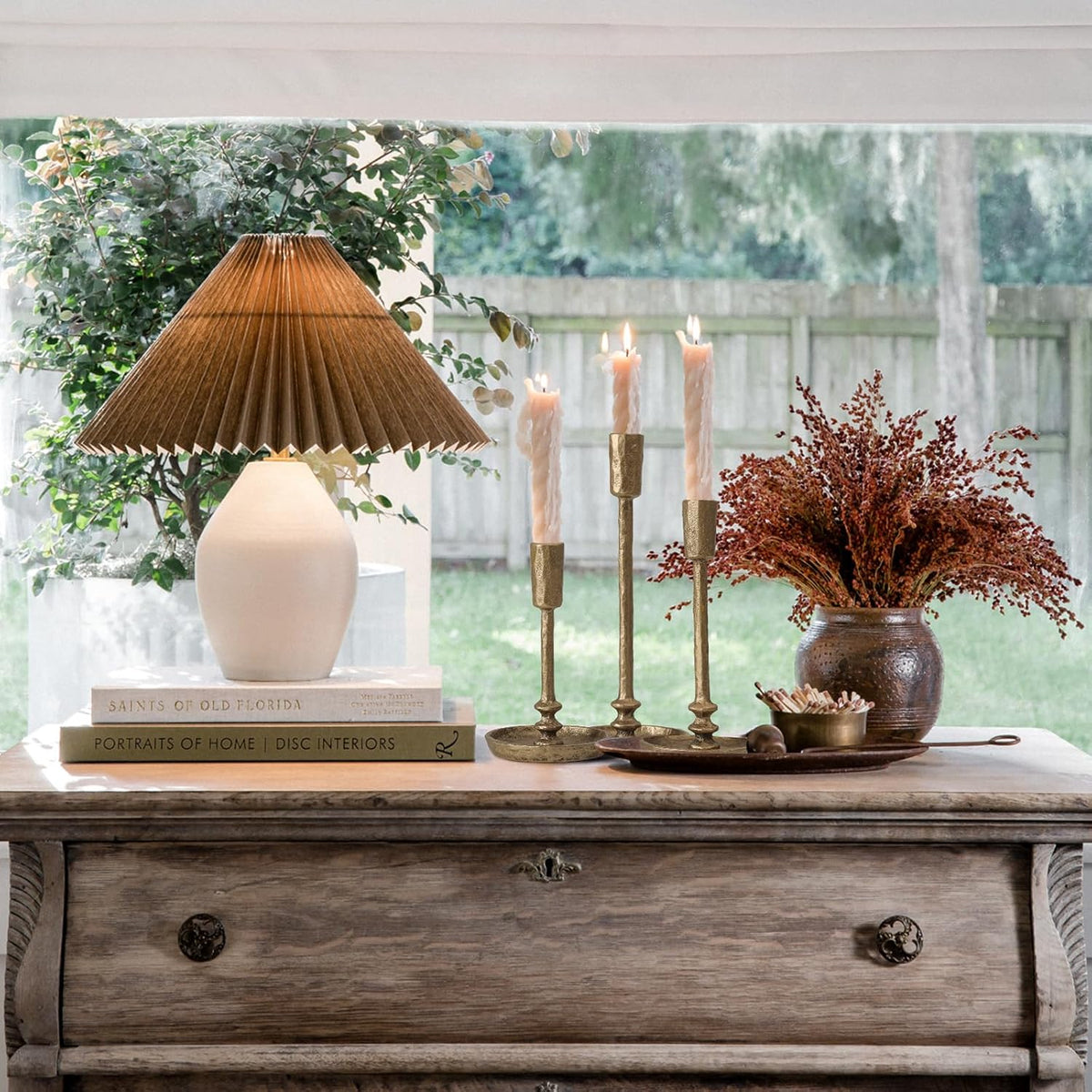 Rustic Cast Iron Taper Candle Holder - Set of 3 Vintage Candle Stands