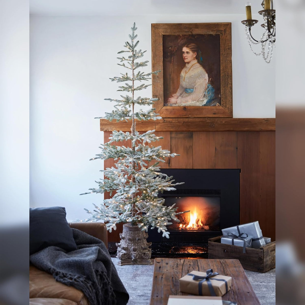Balsam Hill Frosted Alpine Balsam Fir - Snow-Kissed Artificial Christmas Tree...