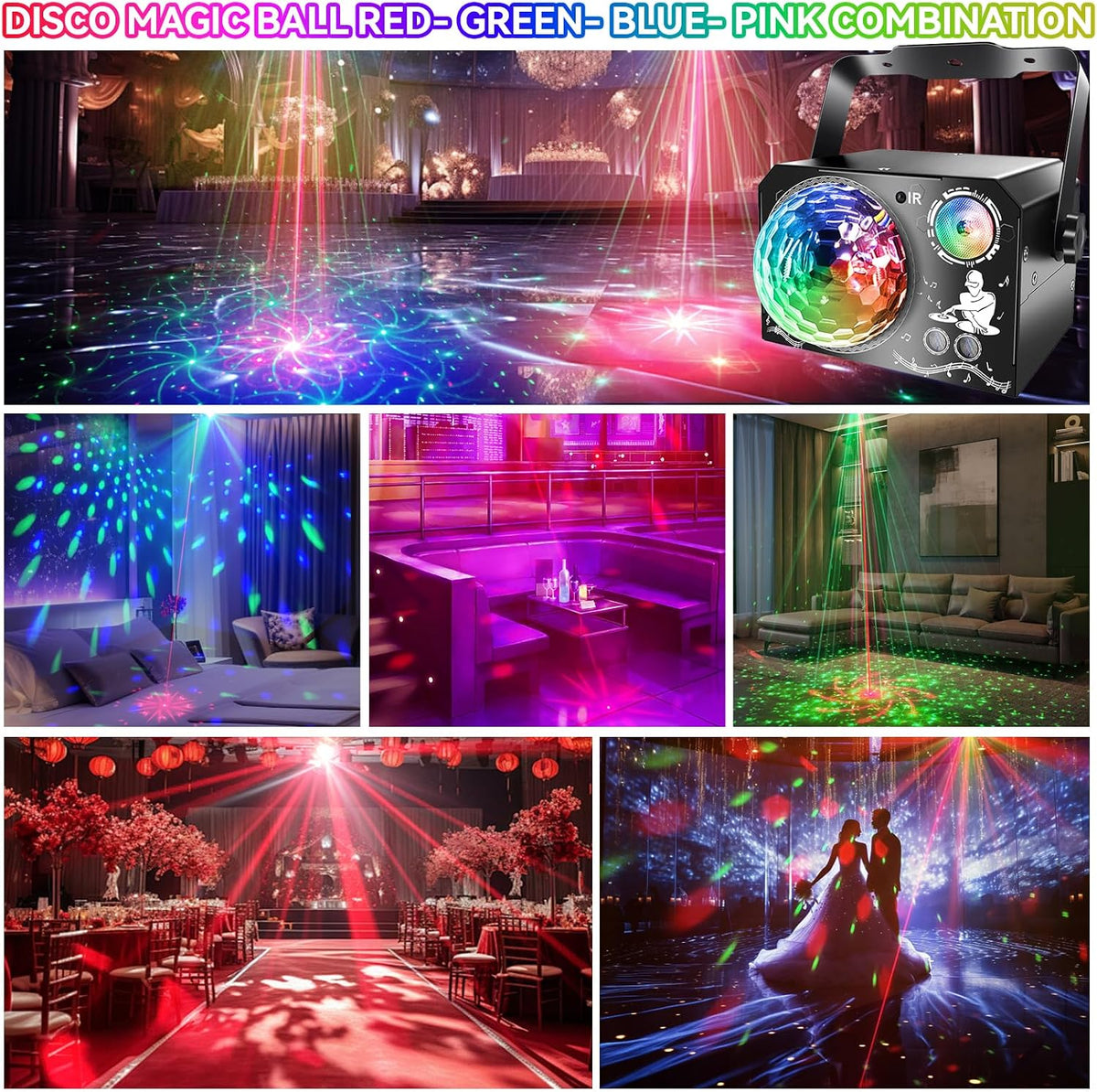 Disco Ball Party Lights Indoor, Dj Lights Disco Ball