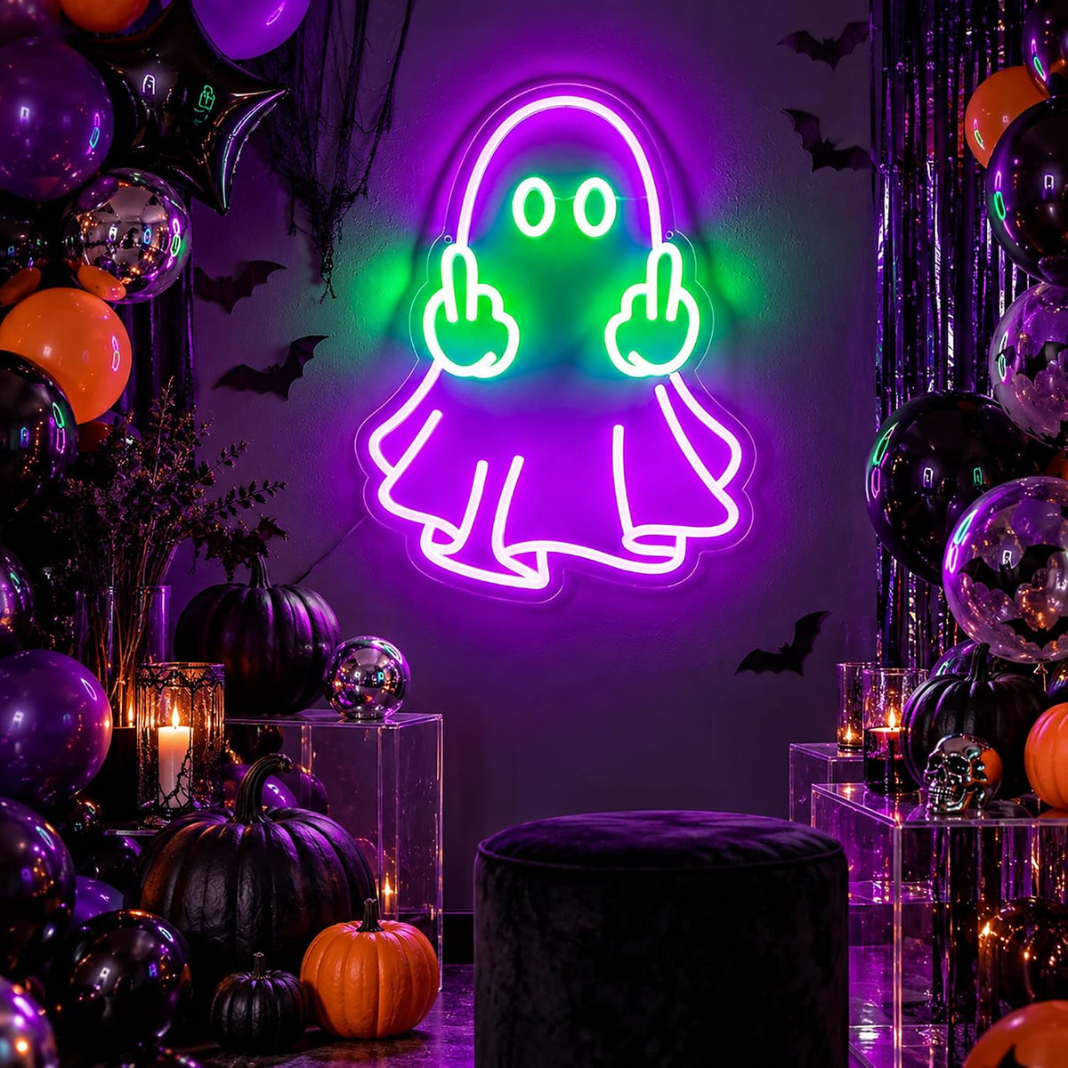 Neon Sign, Ghost Neon Signs for Wall Decor LED Signs Neon Light