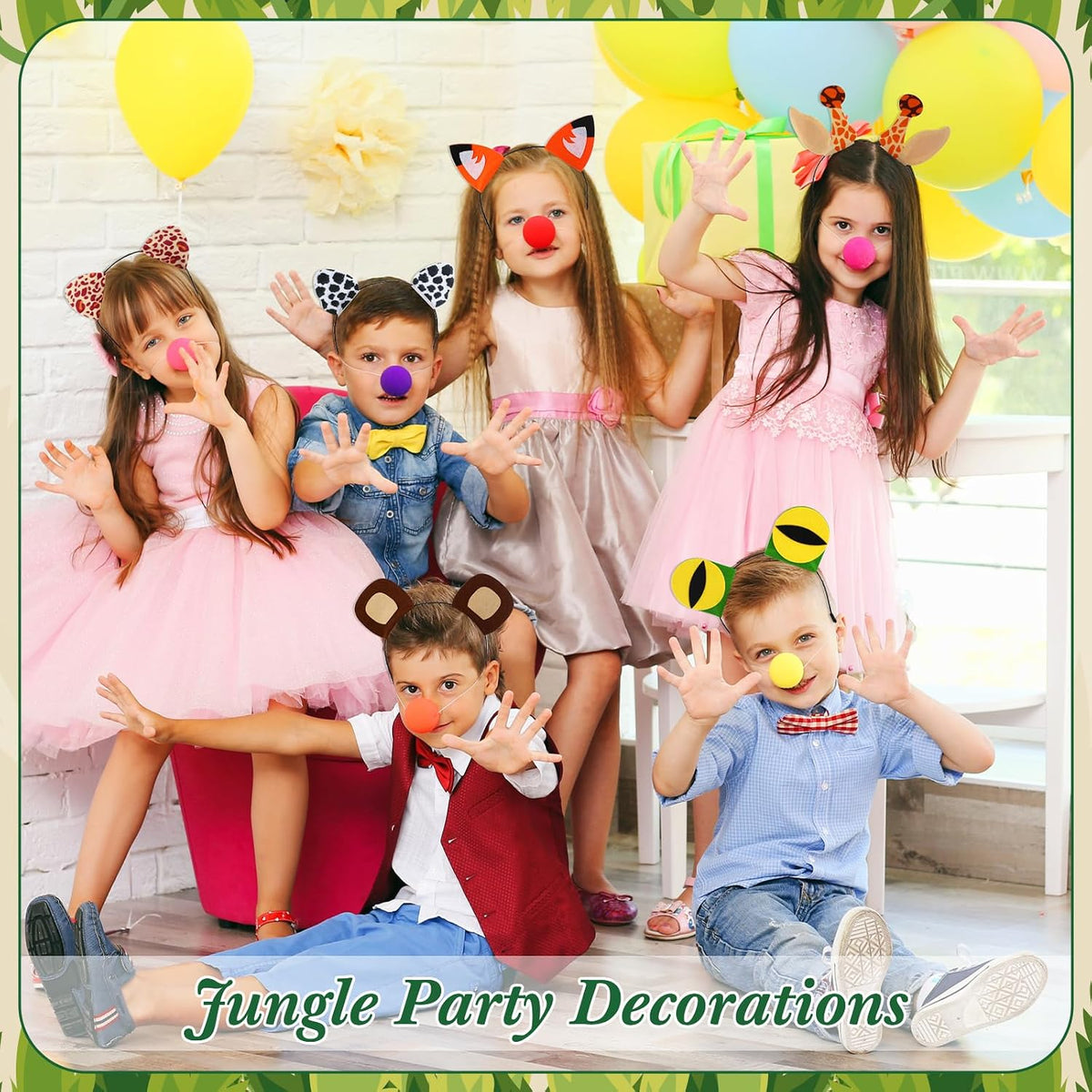 Kigeli 30 Pcs Jungle Animal Safari Headbands, Easter Hair Hoops