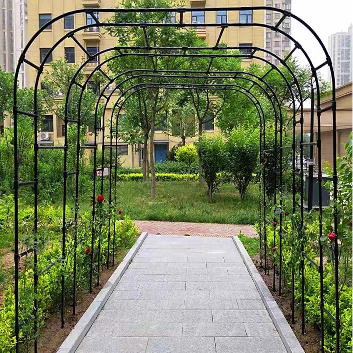 BUKLIYN Garden Arch Trellis - Garden Arch Size:126in(L) * 94.5in(H)