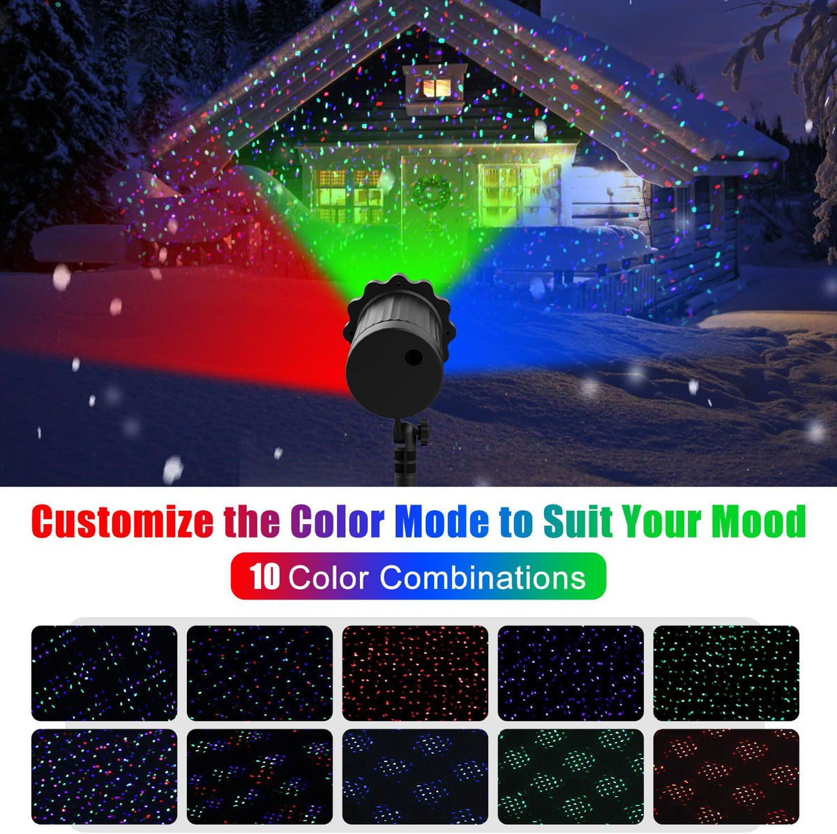 Fimilo Firefly Laser Projector Light, RGB Laser Landscape Lights Outdoor