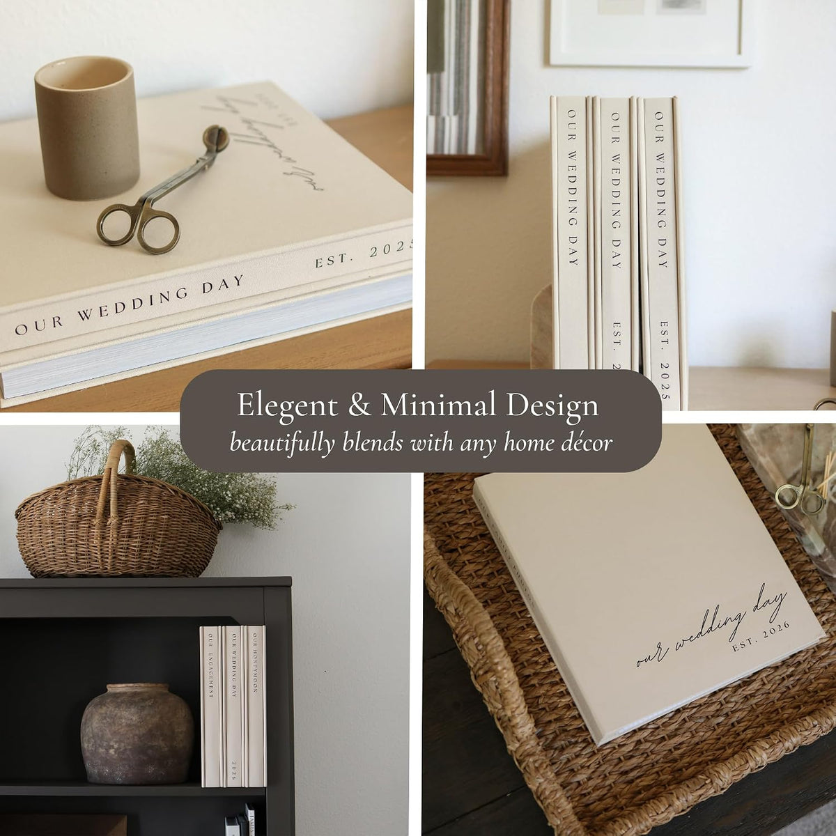 Wedding Photo Album 4x6 Pictures & Custom 2026 Year Linen Picture Scrapbook