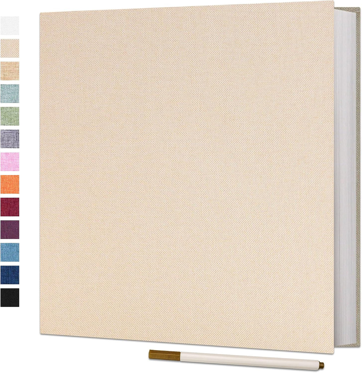 Vienrose Self Adhesive Photo Album, 60 Pages, 11 x 10.6 in, Beige