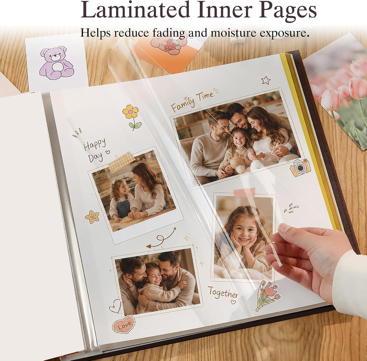Zoview Self-Adhesive Photo Album, Dust-free, glue free and waterproof Scrapbo...