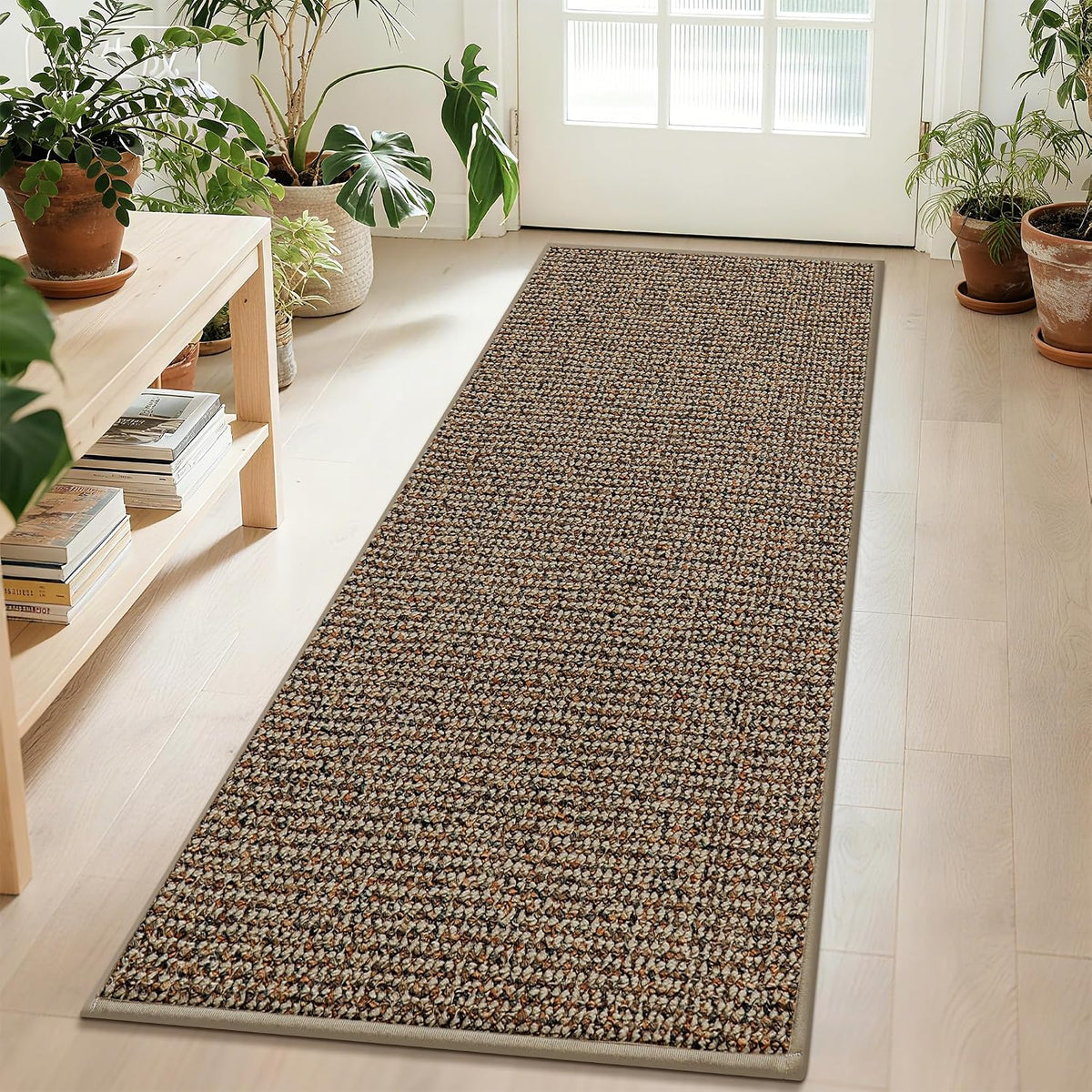 BEQHAUSE Hallway Runner Rugs 2x6, Hallway Rug Non-Slip Washable, Taupe