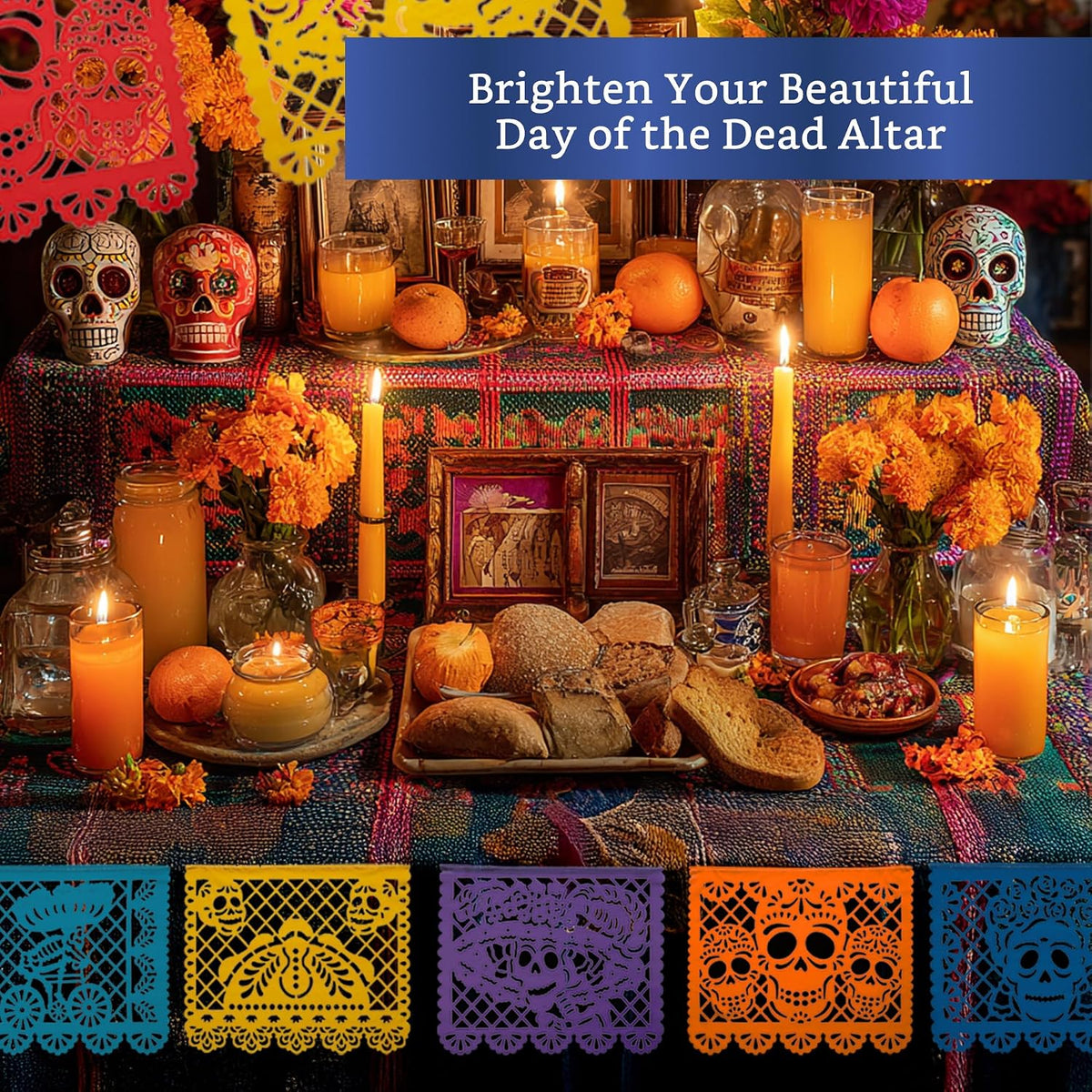 Papel Picado Dia de Los Muertos 5-pk - Day of the Dead Banners Decor