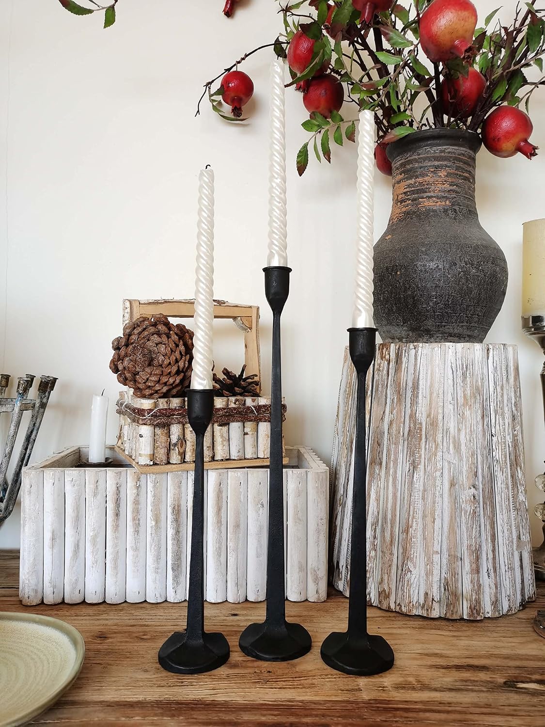 Iron Taper Candle Holder - Decorative Candle Stand - Candlestick Holder for W...