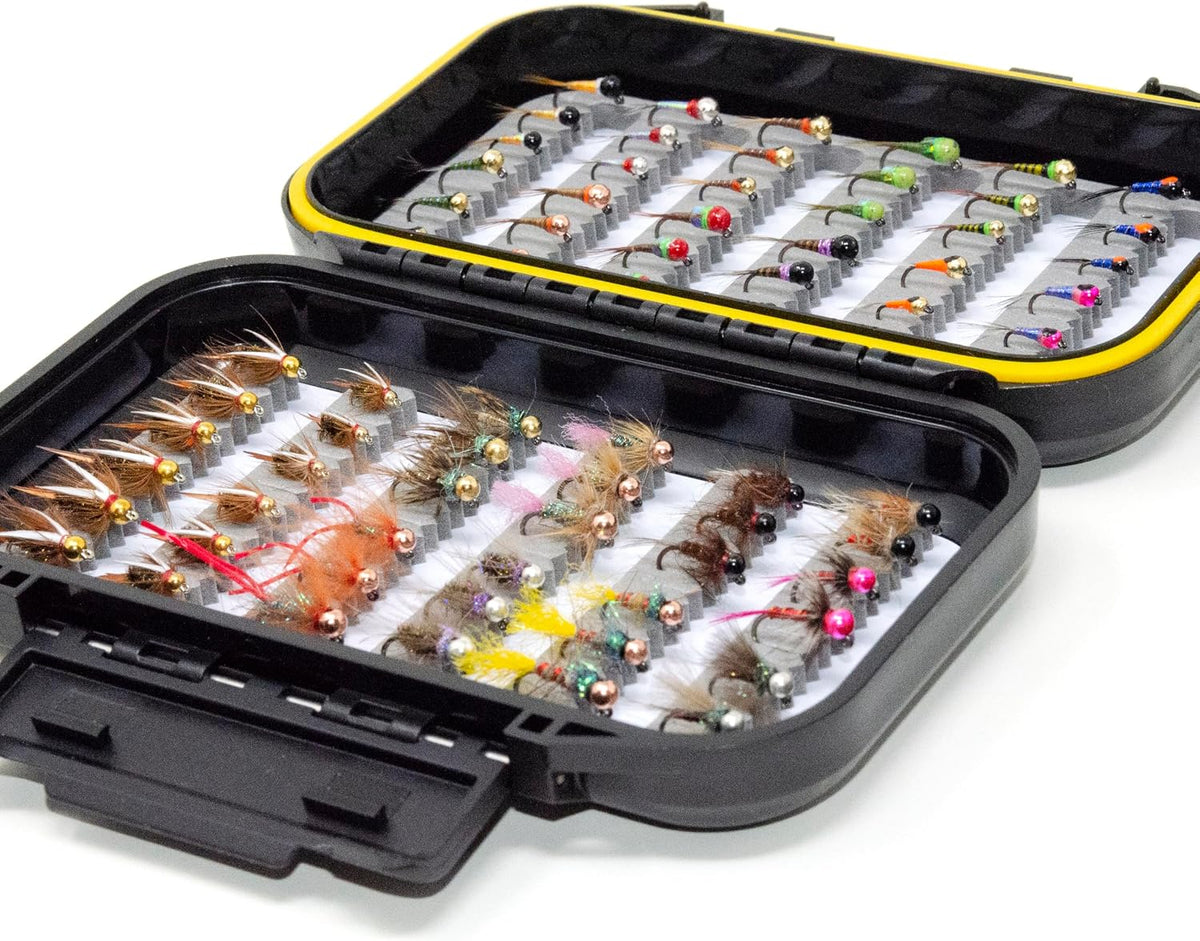 Outdoor Planet 24/48/66/72 Premium Hand Tied Fly Fishing Flies Assortment | F...