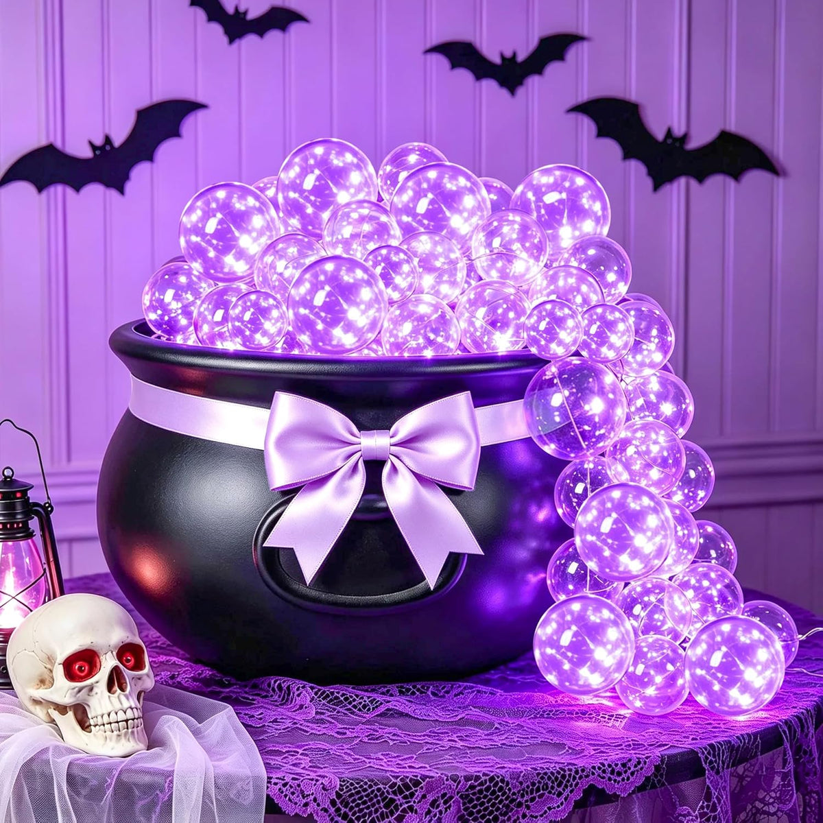 Halloween Witches Cauldron Decorations, DIY Bubbling Large Cauldron Bowl Set ...