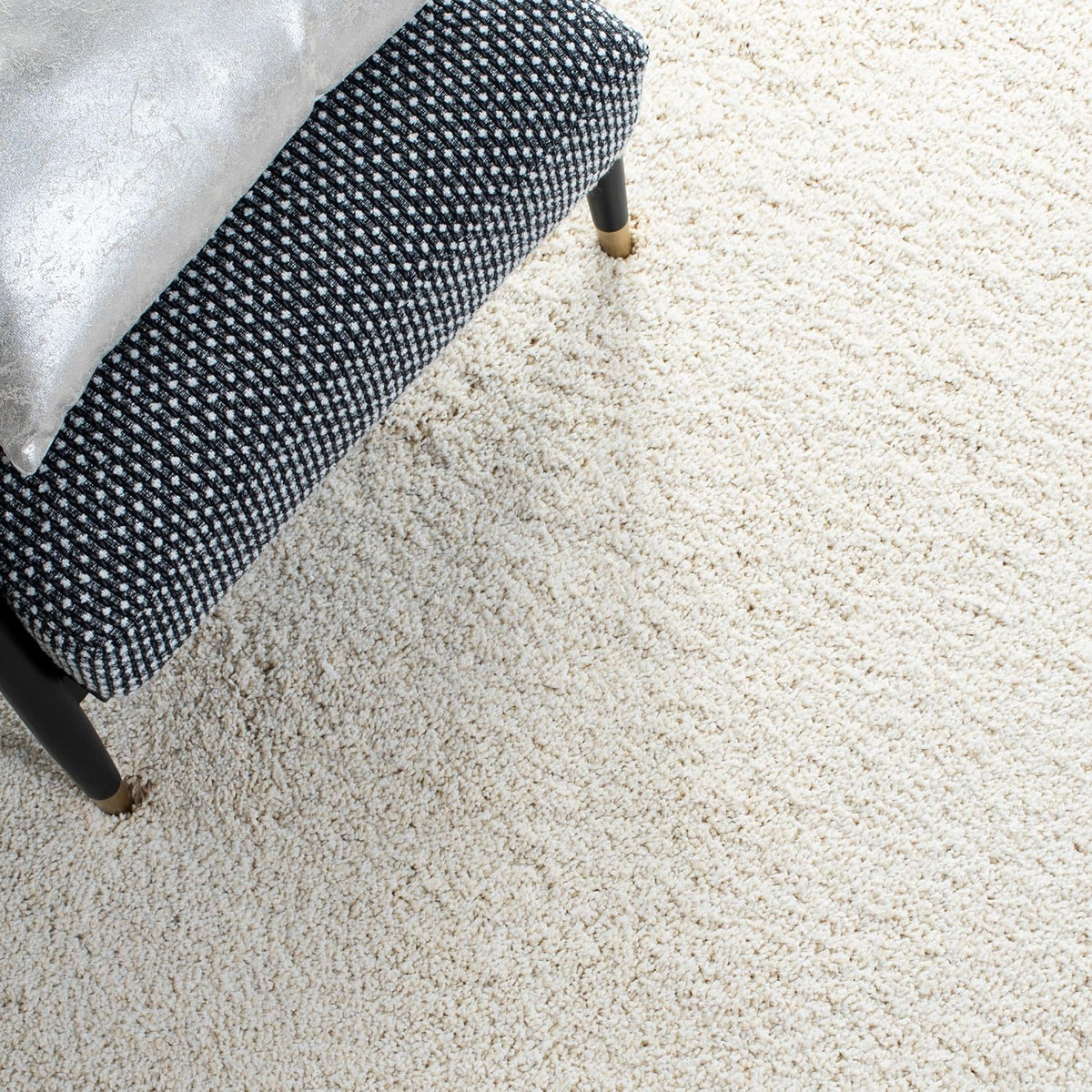 SAFAVIEH Milan Shag Collection 2' x 6' Ivory SG180 Solid Non-Shedding...