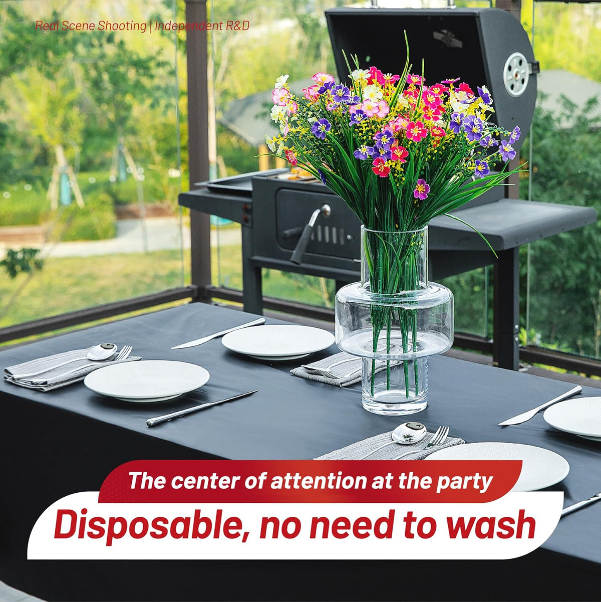 Plastic Tablecloth Roll, 310 Ft x 54 In Plastic Table Cloth Disposable