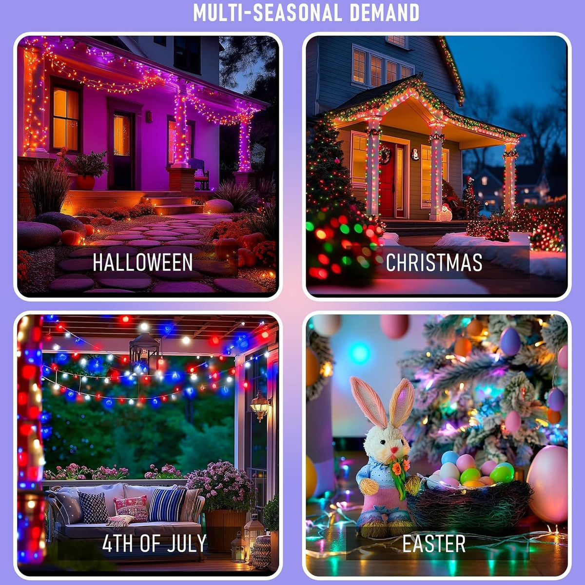 TW SHINE Smart Christmas Lights, 300 LED 98.5FT Color Changing Halloween Stri...
