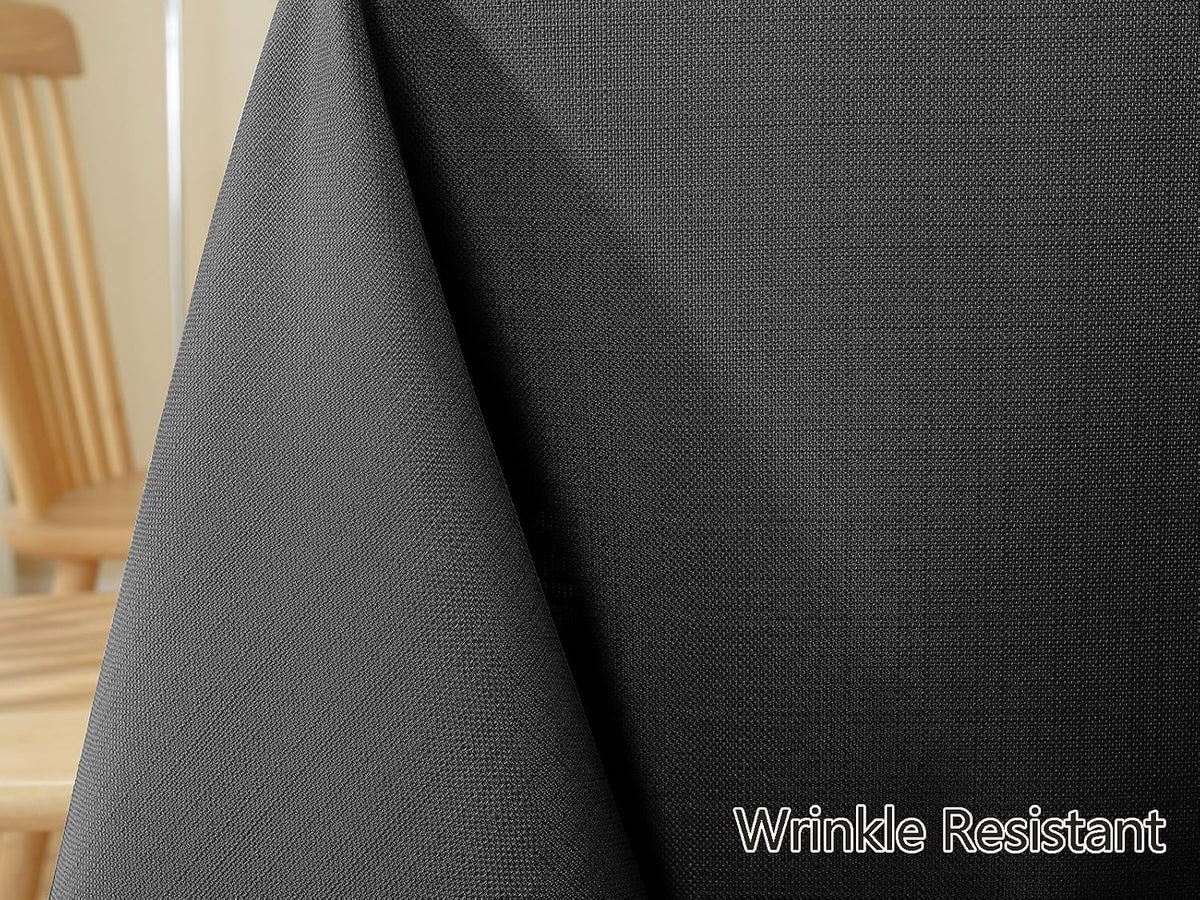 SASTYBALE Black Textured Tablecloth Rectangle 60 x 120 Inch, Halloween