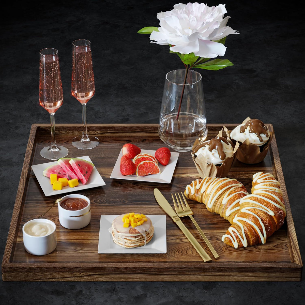 Exquisite Mini Disposable Appetizer Plates - 100 Pack 4.5 In. x 4.5 In. White...